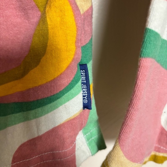 Disney World Parks Girls Kids Swirl Spirit Jersey Green Pink Size Medium 7/8 - Picture 3 of 6